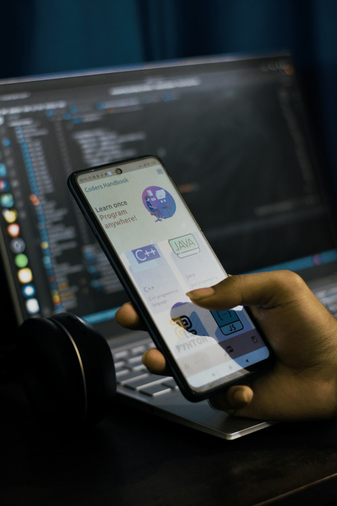 Mentor helping students with coding